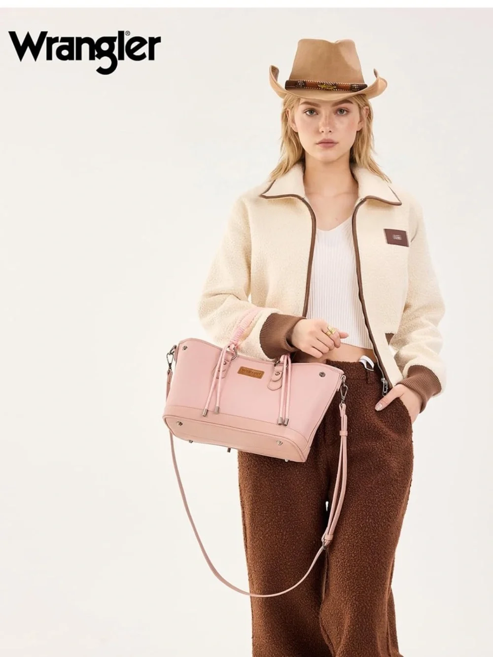 Wrangler Pink Satchel Bag